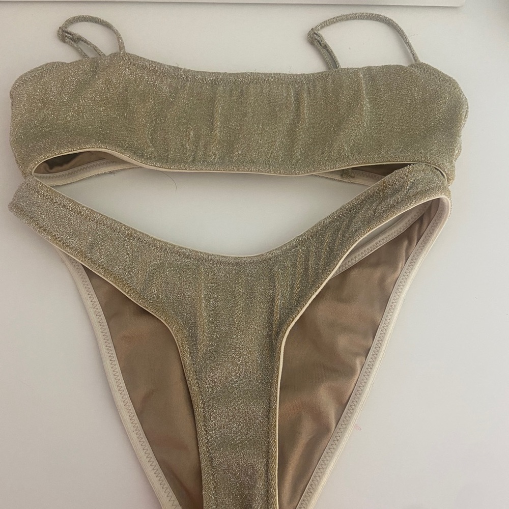 triangl gold sparkle set